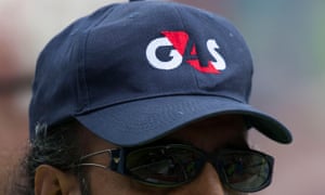 A G4S government contractor security guard at an event.