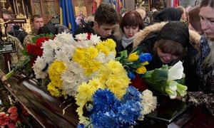 Funeral of soldiers in Lviv interrupted by air raid alarm