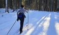 Skiing in Slovenia Camilla Bell-Davies cross country skiing in the woods