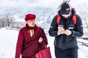 Mateusz talks to Jigmet Rangun