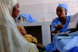 Marie Stopes International healthcare workers counsel women about contraceptive options.