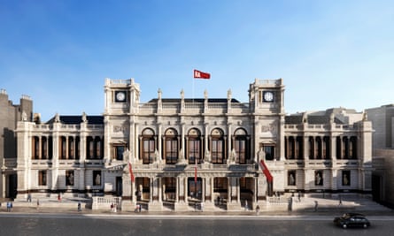 An artist’s impression of how the restored facade of the Royal Academy’s Burlington Gardens building will look.