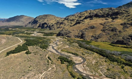 An aerial view of Patagonia national park, Aysen region, Chile.