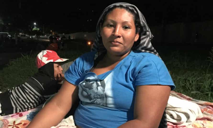 Rosa Yolanda López, a mother of seven, is fleeing Honduras with her eldest son,12, after her husband was killed last year.