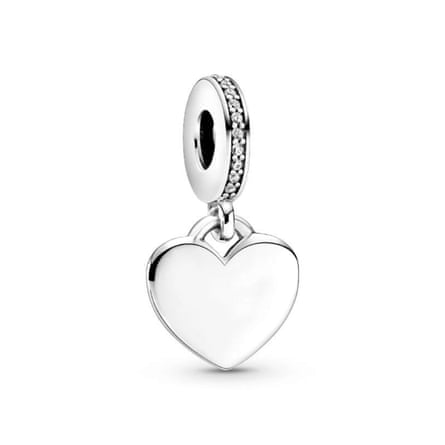 Pandora engravable heart tag dangle charm