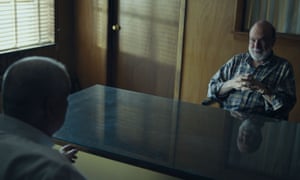Errol Morris (left) conducting an interview in Wormwood.