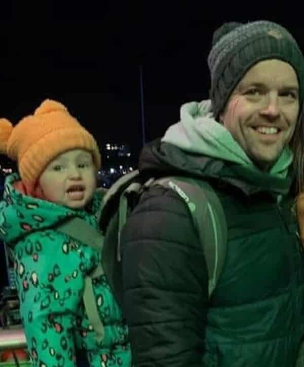 Lee Martyn with his adopted daughter Sophie, two of the victims of the attack.