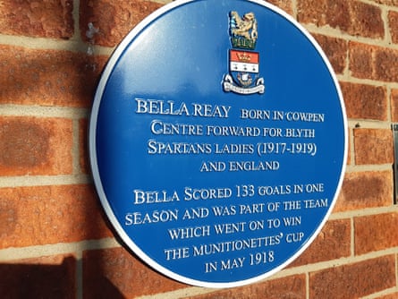 A plaque in Blyth marking the achievements of Bella Reay.