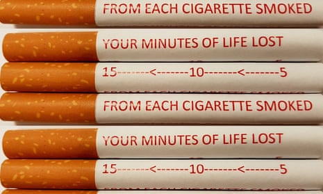 Cigarettes with health warnings