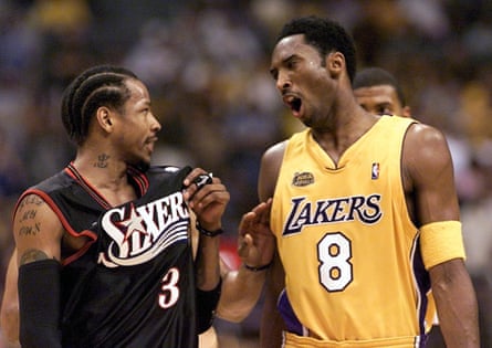 Allen Iverson successful a crippled against Kobe’s Bryant’s Lakers successful 2001. Some saw nan NBA’s dress codification arsenic a rebuke to nan 76ers star.