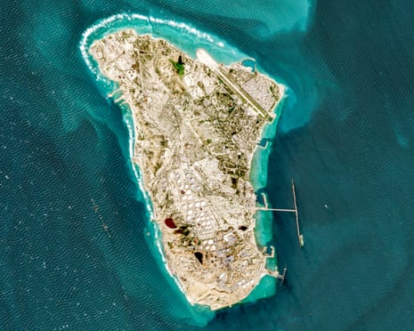 A satellite view of Iran’s Kharg Island on 7 March, before US military strikes at the weekend