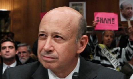 Lloyd Blankfein, pictured giving evidence to a US senate committee hearing earlier this year.