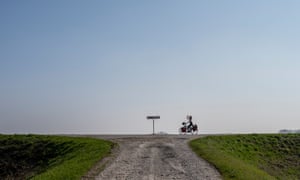 Ruth on a track in the Po valley