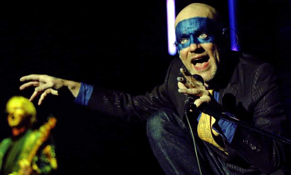 This is not a love song? REM’s Michael Stipe performing in Gijon, Spain, 2005.