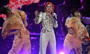 Lady Gaga performs a tribute to David Bowie