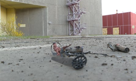Remains of a drone shot down