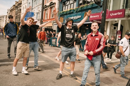 More Oasis fans in Cardiff.