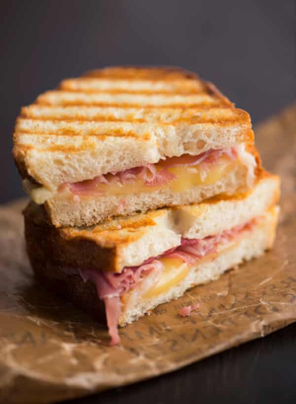 Ham and cheese toastie.