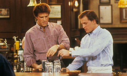 Early days: starring with Ted Danson in Cheers.