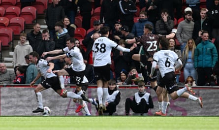 Bristol City show their delight after Adam Randell’s late equaliser