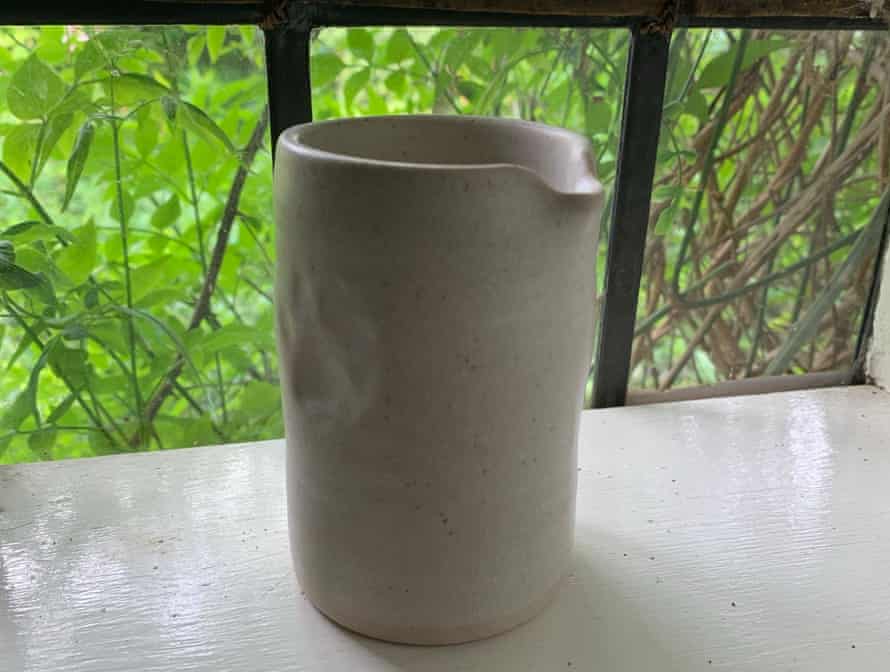 Valeria’s beverage jug with the paw people of her cat, Catherine Cattington.