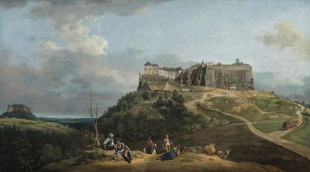 The Fortress of Königstein from the North-West (1756–8) by Bernardo Bellotto.