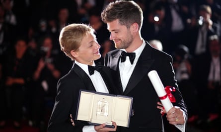 Winning combination … Dambrine and Dhont at Cannes with the prize for Close.
