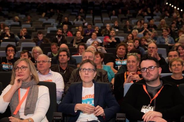 Sally McManus at the Australian Council of Trade Unions’ Nex Gen 17 conference in Sydney.