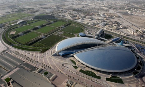 The Aspire Dome and surrounding training fields in Doha.