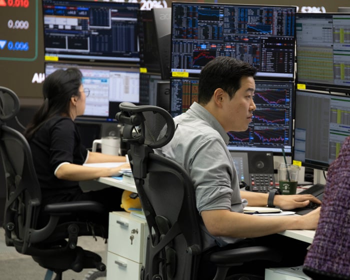 AI share sell-off drags South Korea’s stock market down to six-month low; UK growth beats forecasts in August – business live