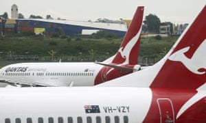 Qantas planes on the tarmac