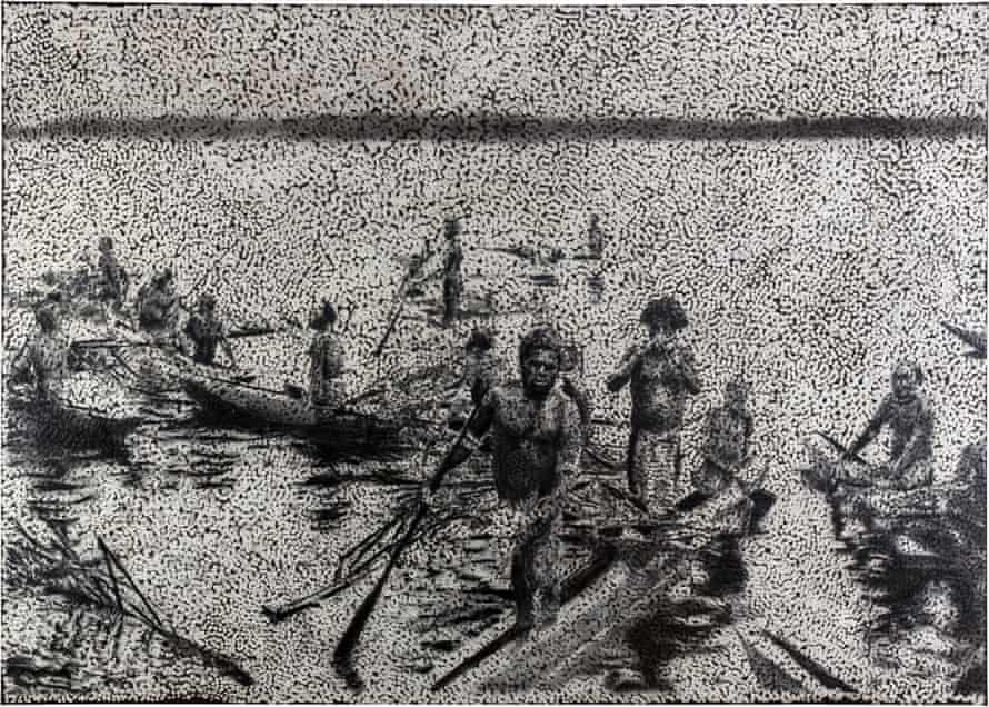 Untitled (SCAMSCI) 2018, Oil and archival glue on linen