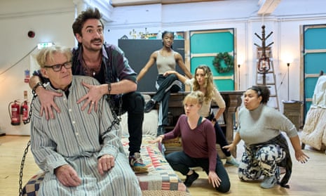 Robert Bathurst, George Maguire and the cast in rehearsals