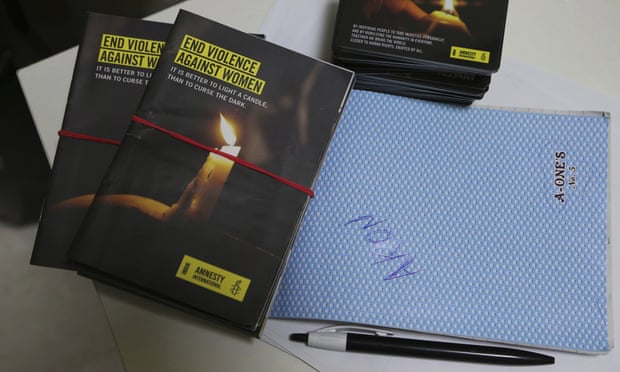 Publicity materials for an Amnesty International campaign