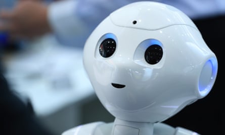 ‘By 2050, we will have AIs who are more intelligent than we are’ ... a Pepper humanoid robot. Photograph: Krisztian Bocsi/Bloomberg via Getty Images