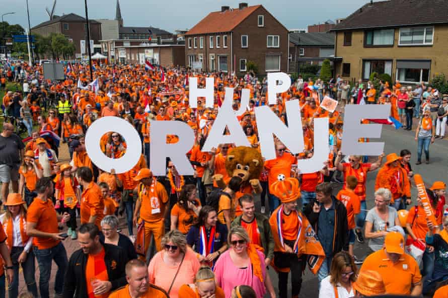 Netherlands fans make their way to their country's Euro 2017 quarter-final against Sweden. The Dutch won the tournament, generating huge interest as hosts.