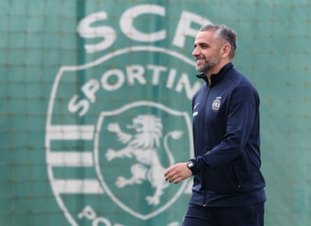 Sporting’s head coach, Rui Borges, at training