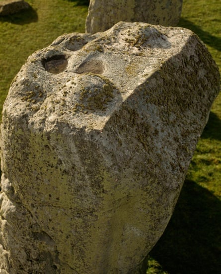 A view of the top of one of the stones taken in 1994