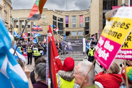 The protest in Glasgow