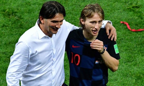 Croatia’s coach Zlatko Dalic (left) and Luka Modric have been key components of their run to Sunday’s World Cup final. 
