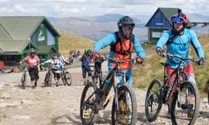 Mountain biking with Nevis Range Mountain Experience.