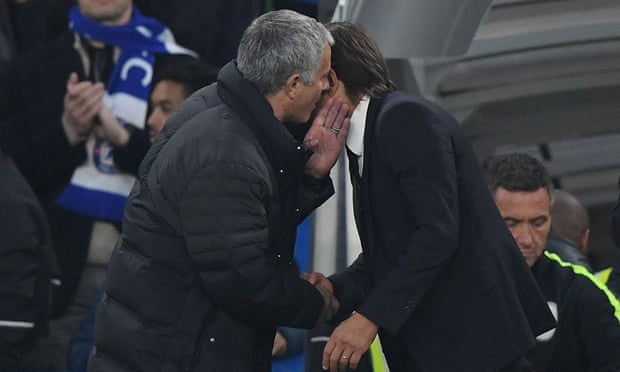Image result for what mourinho said to conte after Chelsea man utd match