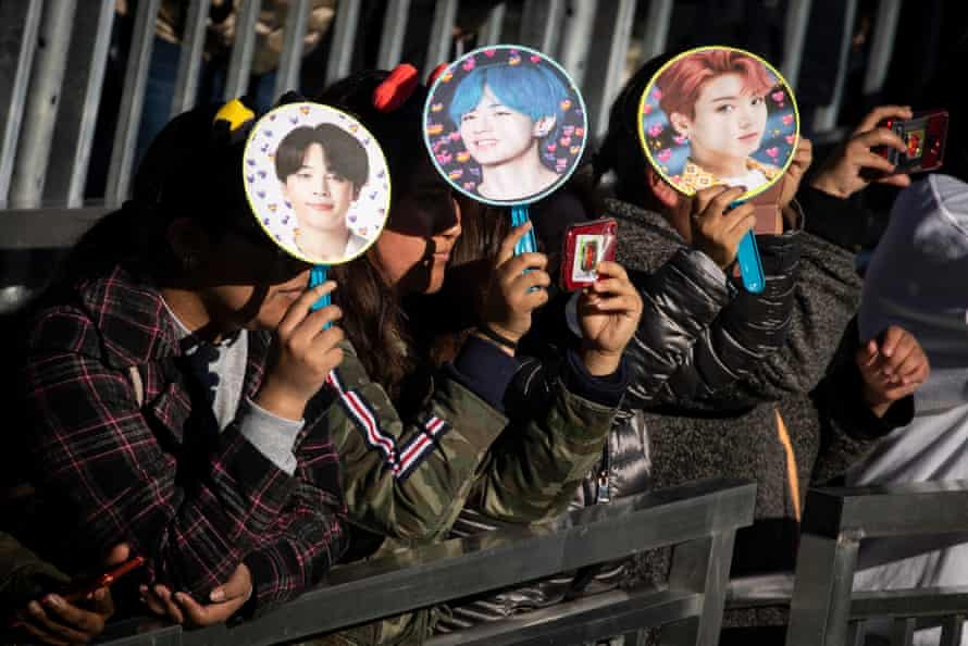 Fans wait for BTS to take the stage in Central Park, New York, in May last year.