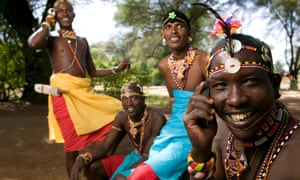 Tribesmen in Samburu national reserve in Kenya’s Rift Valley