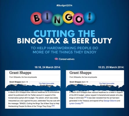 Grant Shapps’s Wikipedia page edits.