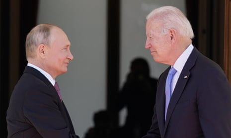 US president Joe Biden and Russian President Vladimir Putin pictured in Geneva in 2021