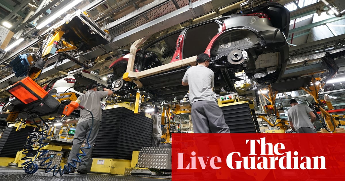 UK factory growth hits two year-low; oil drops; German retail sales tumble – business live