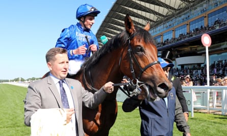 William Buick and Coroebus after their victory in the St James’s Palace Stakes.