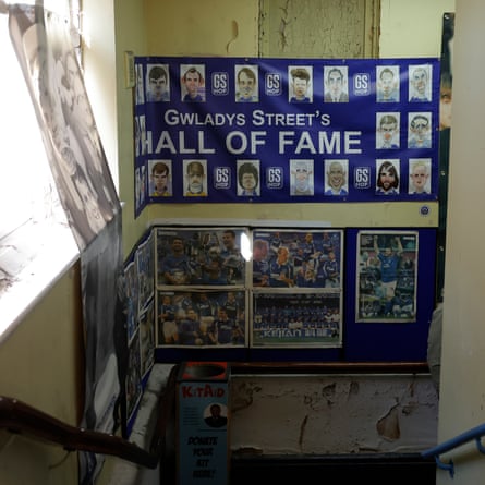 The decorated stairwell inside St Luke’s Church