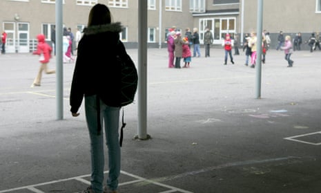 School pupils in a playground